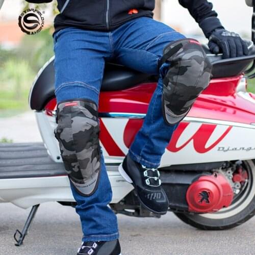 SFK new motorcycle kneepad for warm and comfortable riding / CE certified protective gear for fast wearing winter shin guards