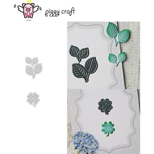 Piggy Craft metal cutting dies cut die mold Leaf flower decoration Scrapbook paper craft knife mould blade punch stencils dies