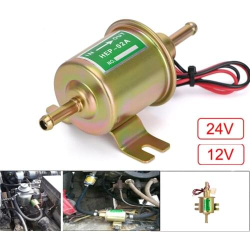 Low Pressure Universal Diesel Petrol Gasoline Electric Fuel Gasoline Pump HEP-02A 12V 24V For Car Carburetor Motorcycle ATV