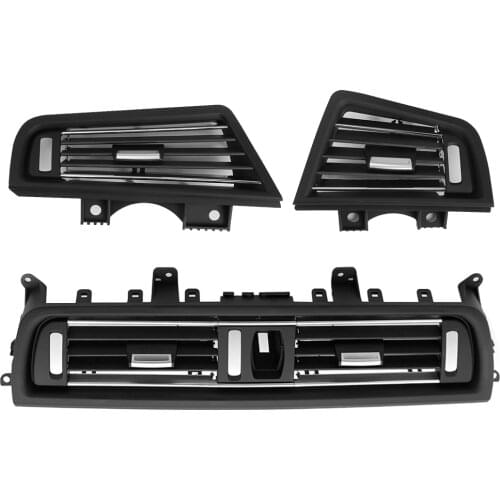 Console Grill Dash AC Air Vent Fit Chromed Console Grill Dash AC Air Vent Replacement for BMW F10 F18 2011-2017 RHD