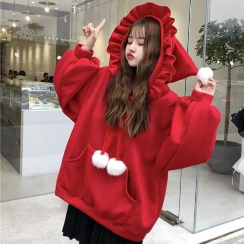 Size 6XL 150KG Winter Thicken Hoodies Sweatshirt Women Large Size Long Sleeve Red Yellow Loose Warm Sweet Pullovers Hoodies