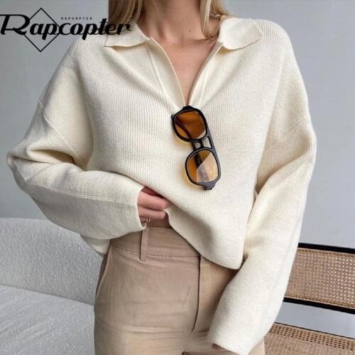 Rapcopter Solid Casual Sweaters y2k Skin Basic Knitted Jumpers Long Sleeve Loose Pullovers Women Vintage Harajuku Knitwear Fall