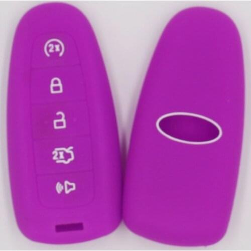 4PC Car Remote Control Key Shell Case Cover Fob Skin Holder Protector For FORD Accord For Acura TX TSX ZDX MDX 5 Button Silicone