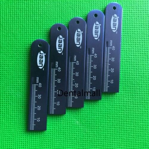 5pcs Blue Dental Span Measure Scale ALUMINIUM Endodontic Endo Rulers