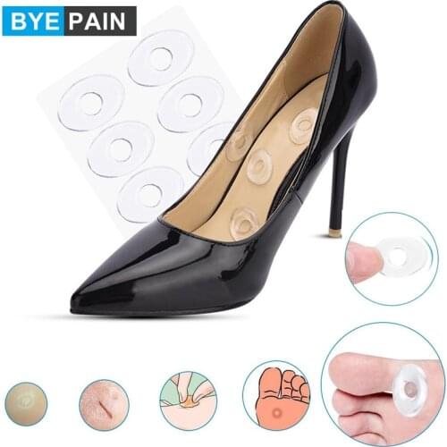6Pcs/Set Woman Shoes Sticker Transparent Silicone High Heels Sandals Protector Prevent Rub Pain Heel Grips Invisible Insole