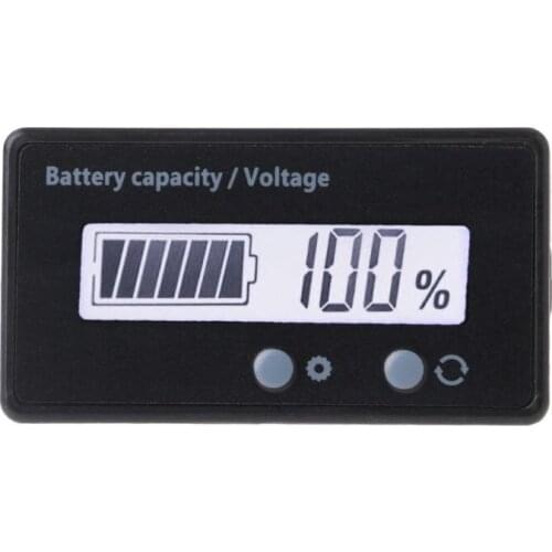 12V/24V/36V/48V LCD Acid Lead Lithium Battery Capacity Indicator Voltmeter Voltage Electric Motorcycle Scooter Battery Testers T