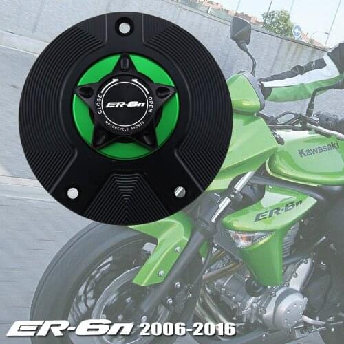 For KAWASAKI ER-6N ER6N ER 6N 2006-2016 Motorcycle Accessories CNC Cover Gas Fuel Tank Cap