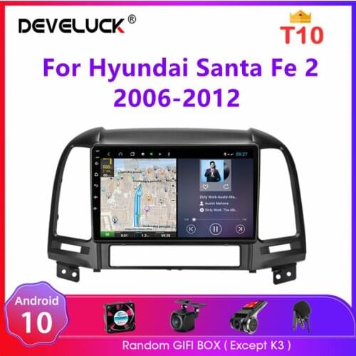 Android 10 2din Car Radio For Hyundai Santa Fe 2 2006 - 2012 Multimedia Video Player GPS Navigation DSP RDS Carplay 4G WIFI DVD