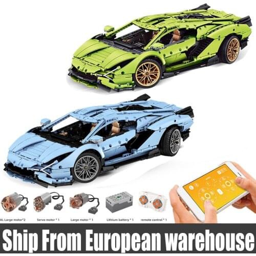 Mould King 13057 Car Compatible With 42115 Lamborghinis Sián FKP 37 Motor Car Model Building Blocks Bricks Kids Christmas Gifts