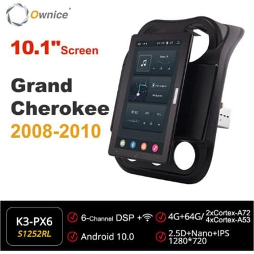 1280*720 Ownice Android 10.0 Car Radio forJeep Compass 1 MK 2009 - 2015 Multimedia Audio head Unit 10.1" IPS Rotatable