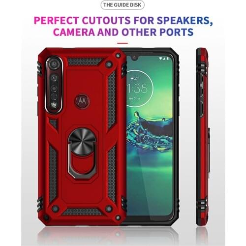 For Motorola One Macro G8 Play Case Armor Rugged Military Car Holder Ring Cover For Moto G8 Plus Case G8 Play G8Plus Coque