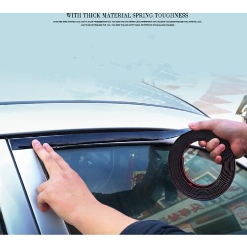 Black Car Chrome Body Strip Bumper Auto Door Window Protective Moulding Flexible Trim Sticker Door Protective Moulding