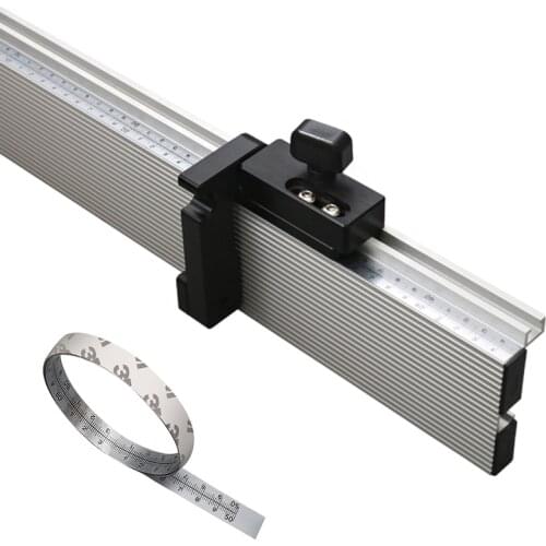 Woodworking Aluminium Profile Fence Table Saw T-Track Slot Sliding Bracket Track Stopper Miter Gauge Fence Connector 450-800MM