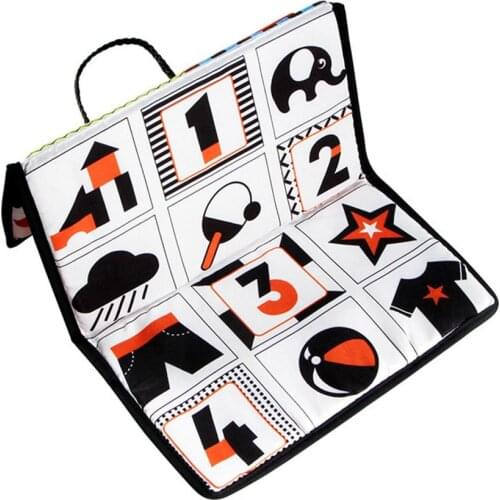 Baby Floor Mirror Teether Toys High Contrast Activity Black And White Educational Toys Childrens Educational Toys