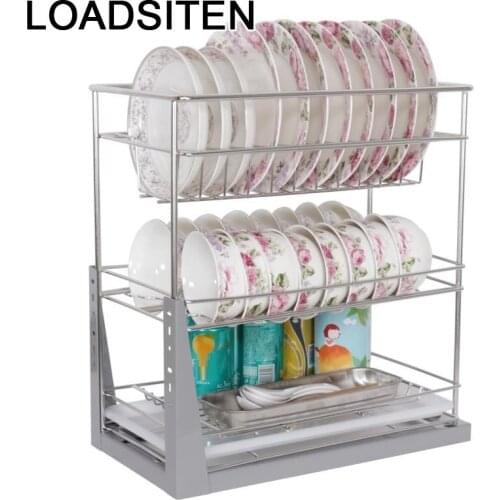 For Organisadores Para Armario De Cosina Pantry Mutfak Malzemeleri Stainless Steel Rack Cozinha Organizer Kitchen Cabinet Basket