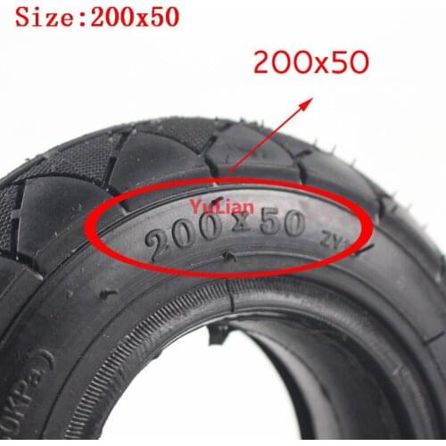 Mini Electric Scooter 200x50 Solid Tire Tubeless Tyre Front Wheel Explosion-Proof Tire