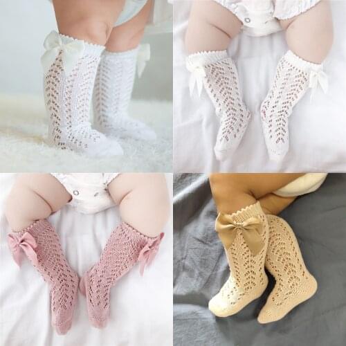 0-3years Girls Knee High Socking Soft Children Socks New Kids Socks Cute Bow Knot Baby Princess Toddler Leg Warmers Party Gift