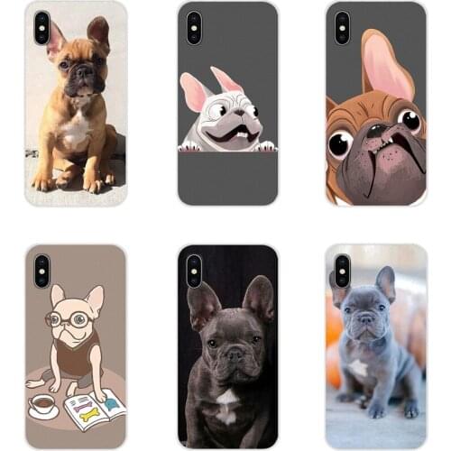 Hot Sweet French Bulldog Transparent TPU Shell Case For Xiaomi Mi4 Mi5 Mi5S Mi6 Mi A1 A2 5X 6X 8 9 Lite SE Pro Mi Max Mix 2 3 2S