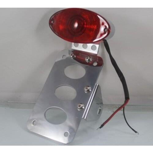 Motorcycle Chrome License Plate Bracket Side Mounting Tail Brake Light Bike Chopper Cruiser Bobber Chopper Touring Scooter Atv