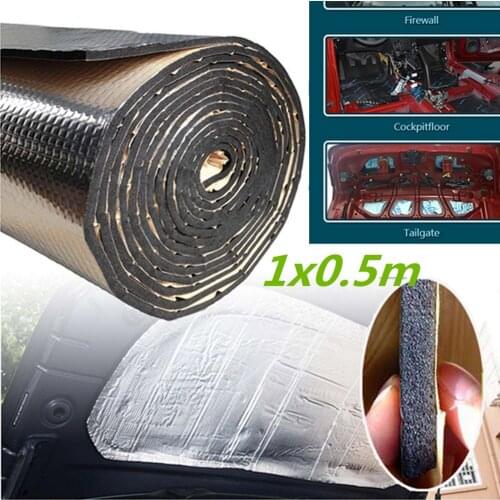 7mm 500x1000mm Mat Wool Sound Deadening Mat Car Firewall Sound Deadener Heat Shield Insulation Noise Insulator Deadening Pad