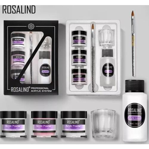 Rosalind Acrylic Powder Set Nail Extension Design Acrylics For Nails Art Manicure Tools Kit Nail Supplies For Professionals