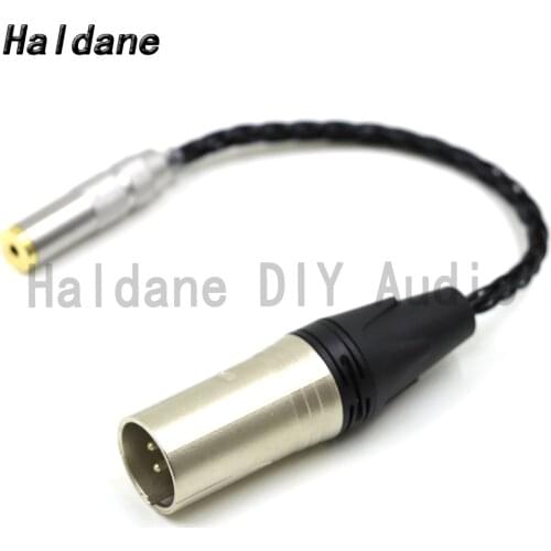 Haldane HIFI 7N Silver Plated 4pin XLR Balanced Male to 2.5mm TRRS Balanced Female Audio Adapter Cable XLR to 2.5 Connector DIY