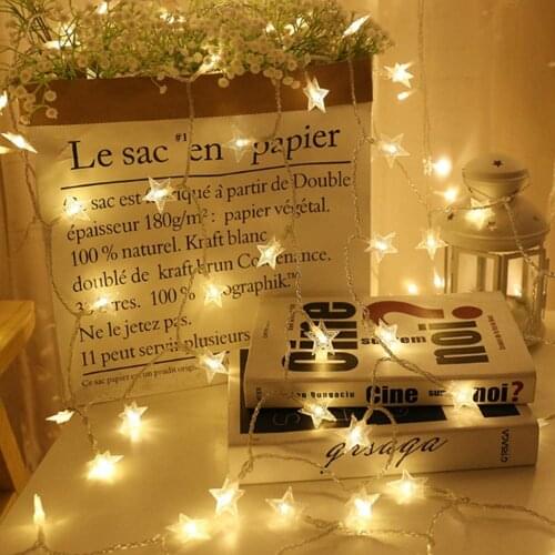 10/20/40/80 LEDs Star String Light Battery Powered Christmas Lamp Twinkle Garlands Holiday Party Wedding Decorative Fairy Lights