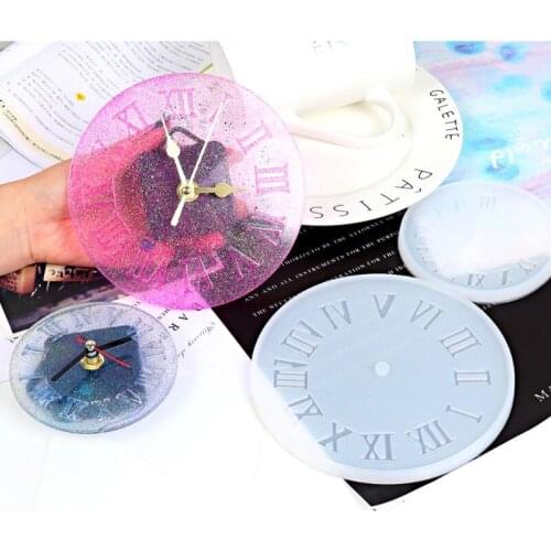 Roman Numerals Silicone DIY Jewelry Mold Pendant Clock Shaped Fondant Cake F3MF