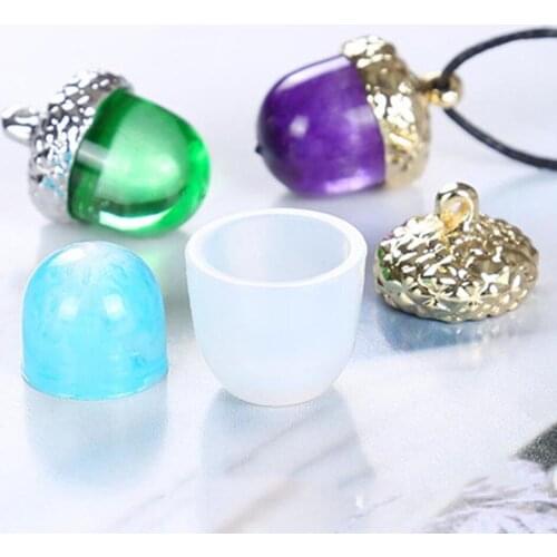 Acorn Shape Silicone Epoxy Resin Mold Pendant Necklace Jewelry Accessories DIY Creative Tool Transparent Mold Gift