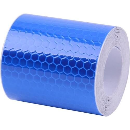 Blue 2"X10'(5cmx3m)3M Safety Warning Reflective Tape Conspicuous Sticker pvc