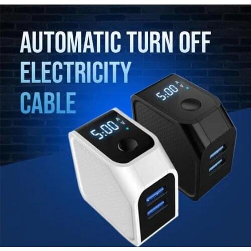 LED Display Intelligent Fast Charging Head Power Adapter Automatic Power-Off Dual USB Cell Phone Charger Quick fast charging