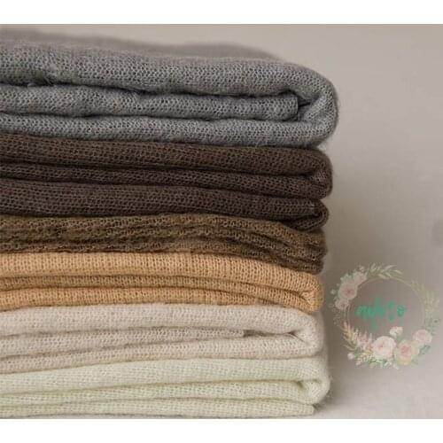 Newborn Photography Crochet Fabric Backdrop Simple Knit BackdropNewborn Backdrop Posing 100*160 cm Soft Fabrics