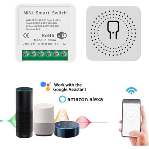 16A MINI Wifi Switch DIY 2-way Control Timer Smart Home Automation For Tuya Smart Life Work With Alexa Google Home