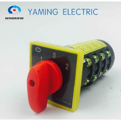 Universal Changeover switch 3 postion 380V 10A 4 phases rotary cam switch manual Free shipping HZ5B-10/4 M08