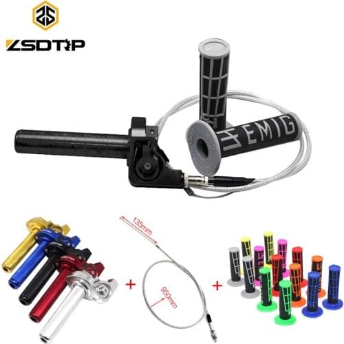 ZSDTRP Dirtbike Twist Throttle Accelerator Handle Grips and Cable Set for 7/8" 50cc 150cc 250cc Mini Bike ATV Quad Pit Bike