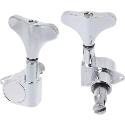 4 String Bass Chrome Guitar Sealed Tuners Tuning Pegs Machine Heads 2R 2L RXBB