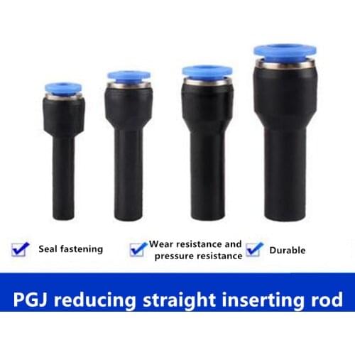 5pcs Pneumatic Reducer Pgj 10-6/8-6 Pneumatic Connector Fittings Plug One Touch 10-8/12-10