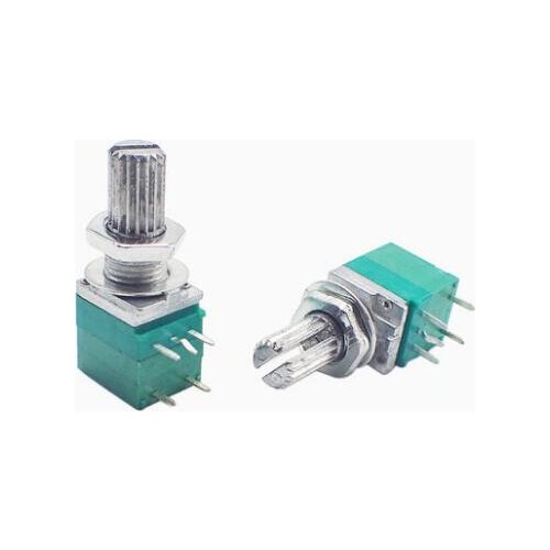 50pcs x 5pin RV097NS B5K B10K B20K B50K B100K B500K single with a switch audio / power amplifier 097 sealing potentiometer 15mm