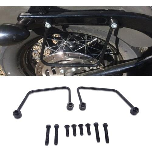 Motorcycle Accessories Gloss Black Saddlebag Supports Steel For Harley Davidson 2018-2021 Softail FLSL And FXBB Models