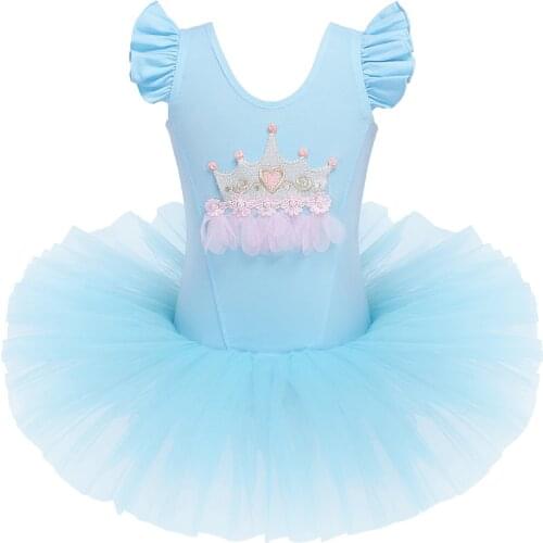 BAOHULU Toddler Teen Girls Tutu Ballet Ballerina Dress Kids Dance Wear Crown Unicorn Princess Dress for Children