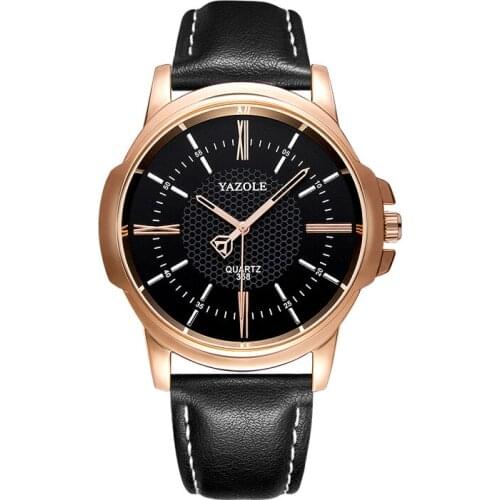 Yazole Watch 358 Fashion Watches For Men Waterproof Leather Quartz Watch Men 2020 Luxury Brand Men Watch reloj hombre