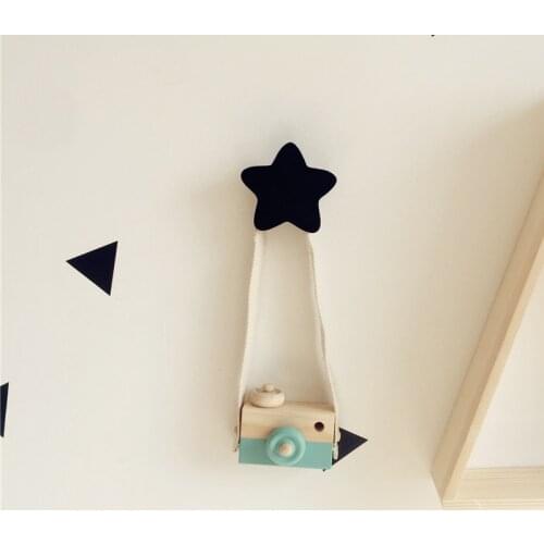 Nordic Wood Leaf Star Kids Children Room Wall Decorative Hooks Clouds Car Clothes Hat Mounted Wall Hanger Nursery Decor Organize