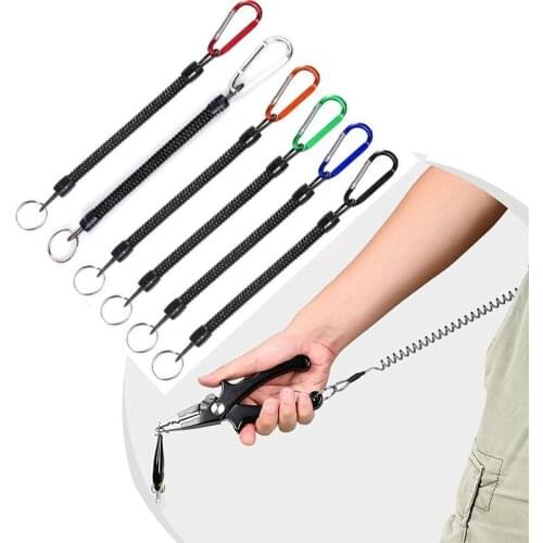 Fishing Lanyards Boating Ropes Retention String Fishing Rope with Carabiner Secure Lock Fishing Tools Accessories