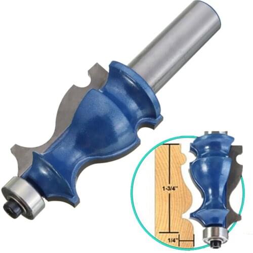 Hot Sale 1PC Blue Ogee Chisel Cutter Router Bit Solid Hardened Steel Body 1/2 inch Shank Drilling For Door Wood Carpentry Tool