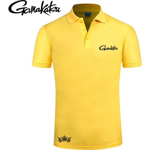 Gamakatsu 2021 Fishing T Shirt Men Polo Shirt Casual Fishing Shirt Short Breathable Fishing Clothes Outdoor Summer Fishing Wear