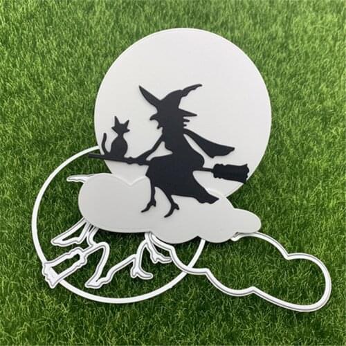 Halloween Ghost Broom Witch Metal Cutting Dies Stencils For DIY Scrapbooking Decorative Embossing Handcraft Die Cutting Template