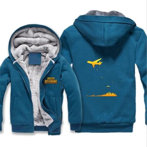 Game PUBG jacket Cosplay Costume Jackets Coats Long Winter Zipper Coat Hooded Hoodie