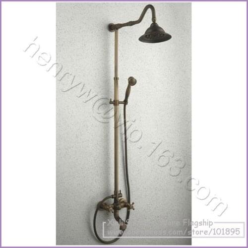 L15871 - Luxury Wall Mounted Bronze Finish Brass Shower Set