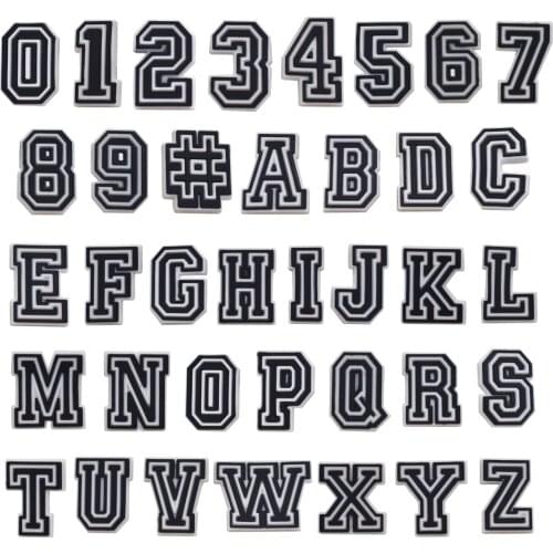 Hot New 1PCS Black And White Letters Icon Shoes Charms DIY Name Lovely Hole Slipper Accessories Number Croc Buckles