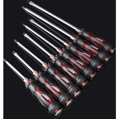 Magnetic Screwdriver Cross One-word Through-the-core Screwdrivers Household Screw Knife Repair Hand Tool 4inch/12inch